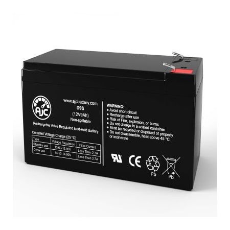 Battery Clerk AJC APC BE650G UPS Replacement Battery 9Ah, 12V, F2 AJC-D9S-F2-J-0-193285